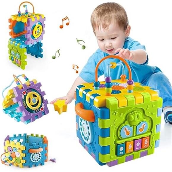Activity Cube - Baby Toys 6-12 Months, Music & Light Up, Montessori Toys - Picture 7 of 7
